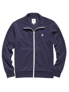 Flint Park Mens Navy Full-Zip Track Jacket XL 55% Recycled Polyester 45% Organic